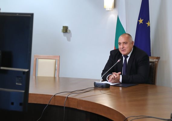 Бойко Борисов проведе видеоконферентен разговор с председателя на Европейския съвет Шарл Мишел. Снимки правителствена пресслужба