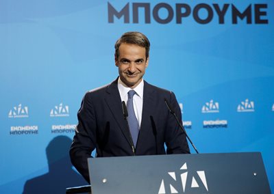 Гръцкият премиер Кириакос Мицотакис СНИМКА: РОЙТЕРС
