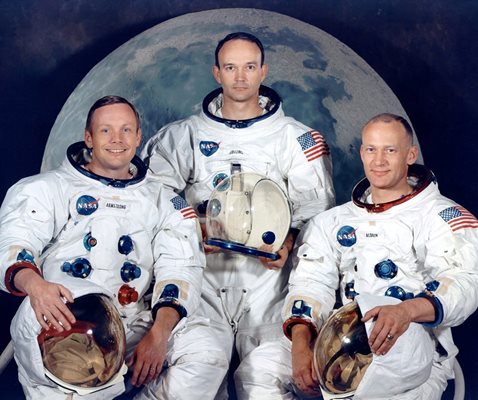 Тримата от екипажа на “Аполо 11” (от ляво на дясно) - Нийл Армстронг, Майкъл Колинс и Бъз Олдрин.