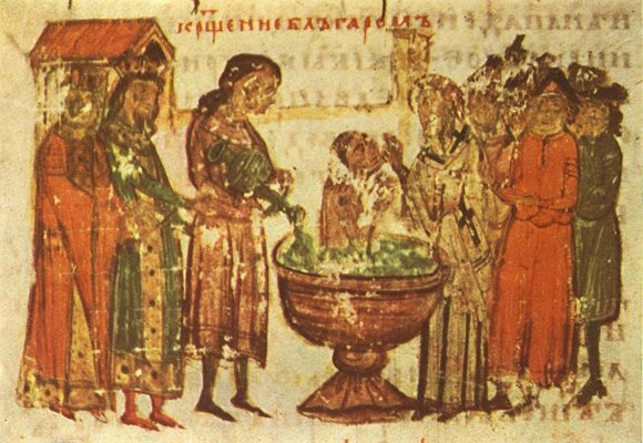 Покръстването на българите в летописа