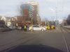Такси се блъсна в трамвай пред болница "Пирогов"