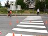 Огледало и нова маркировка повишават
безопасността на пешеходна пътека във Велико Търново