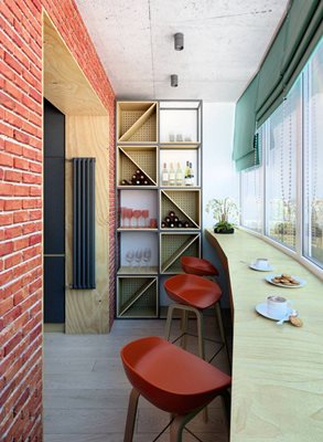 Комбинацията от стилове и цветове прави жилището много интересно Снимки design-homes.ru
