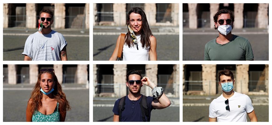 Италианци в горещото време в Рим Снимка: Ройтерс