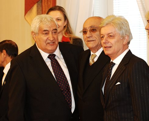 Иван Вуцов и Валентин Михов в президентството през 2010 г.
