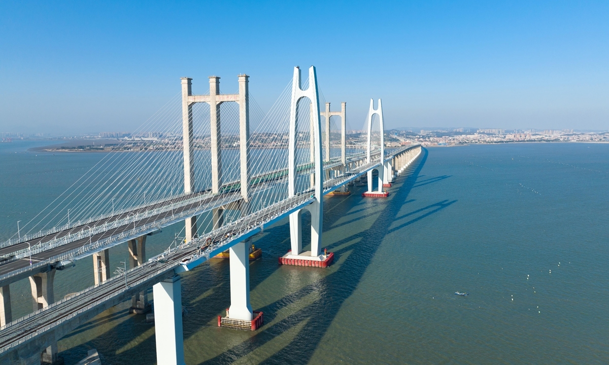 Първата китайска високоскоростна жп линия през море ще бъде пусната в експлоатация тази година