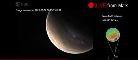 Европейската космическа агенция излъчи първото в историята пряко предаване от Марс (Видео)