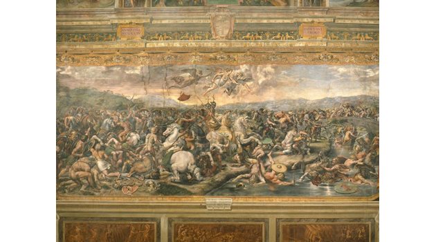 ВЪЗХВАЛА НА ХРИСТИЯНСТВОТО: Рисунките в най-големия от папските апартаменти са посветени на император Константин, покръстил римляните.