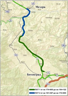 Път Е-79 между Мездра и Ботевград СНИМКА: Архив