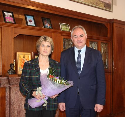 Весела Лечева и Георг Спартански СНИМКА: Пресцентър на Министерството на младежта и спорта