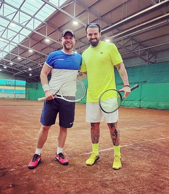 Георгиев и Балабанов на тенис корта