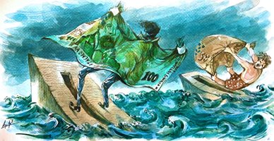 Политически уиндсърфинг - нарисува го Анри Кулев