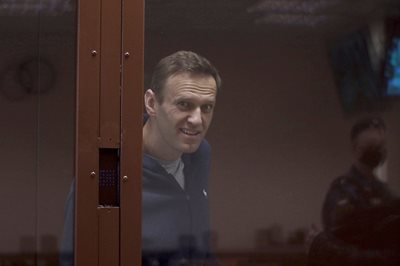 The leader of the Russian opposition, Alexei Navalny, defended himself today in court.  Reuters photo