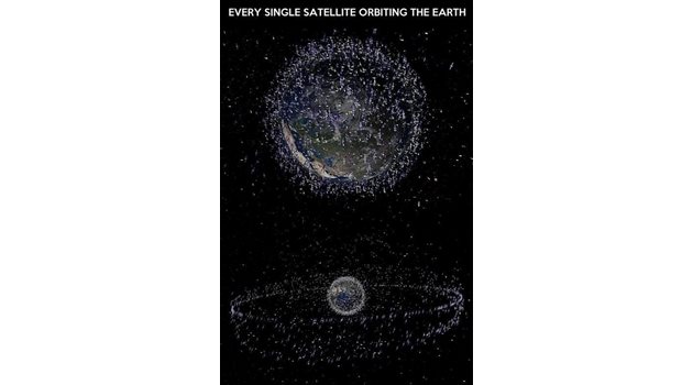 Хилядите сателити са толкова на гъсто около Земята, че астрономите вече се оплакват, че им пречат.
