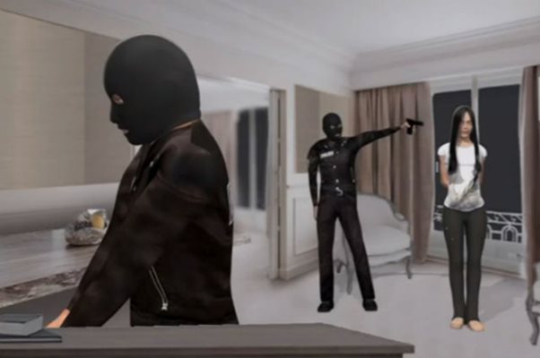 Нощта в парижкия хотел е възстановена чрез 3D технология