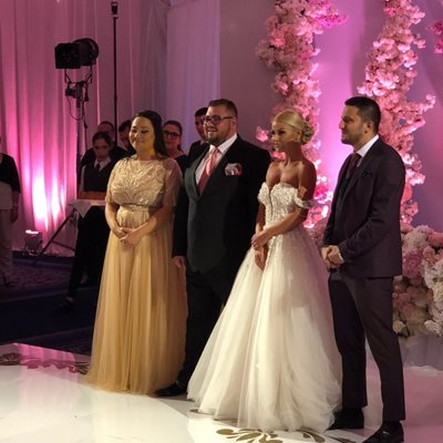 Милена Пилева кумува на сватбата на Светлана и Християн Гущерови