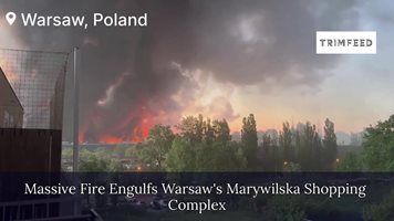 Мол във Варшава с 1400 магазина изгоря при пожар (Видео)