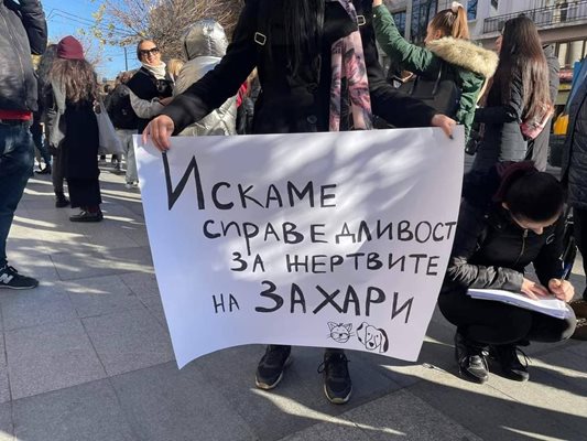 Граждани се събраха на протест пред Съдебната палата, докато вътре се гледа мярката за неотклонение на Захари Шулев СНИМКИ: Фейсбук