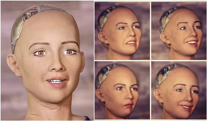 Роботът може да имитира и разпознава човешките жестове и изражения на лицето.