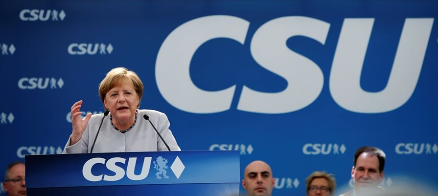 На конференция по устойчивото развитие в Берлин Меркел отново изрази виждането си, че на съюзниците не винаги може да се разчита, а европейците трябва повече да разчитат на себе си. СНИМКА: Ройтерс