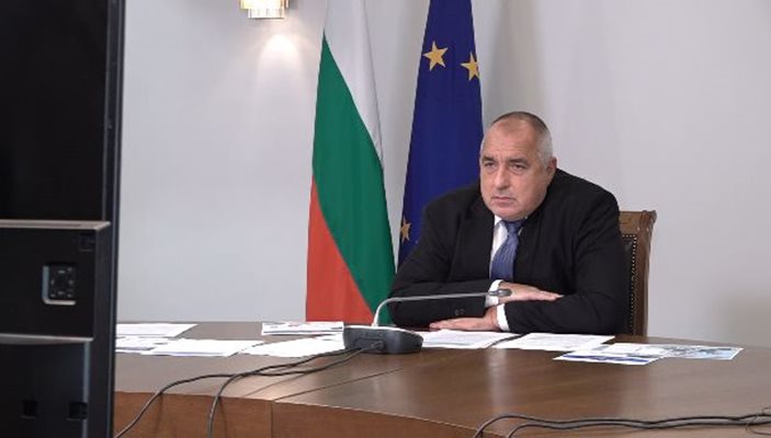 Бойко Борисов участва във видеоконференцията на членовете на Европейския съвет. Кадър Фейсбук