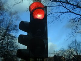 червен светофар.