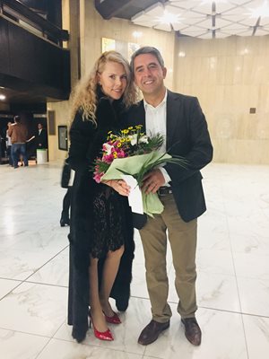 Деси Банова и Росен Плевнелиев преди концерта