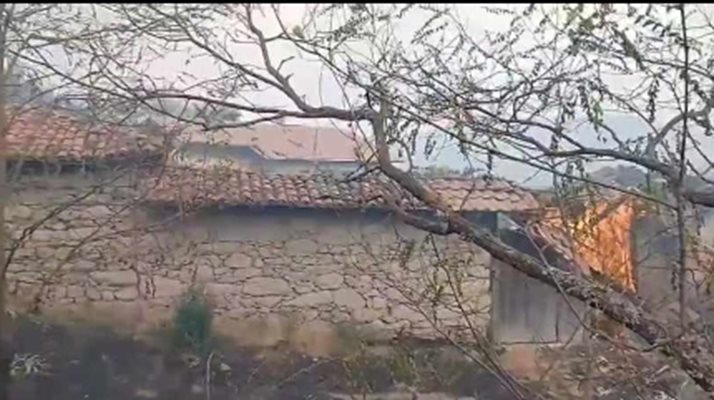 A fire in Kyustendilsko burned houses