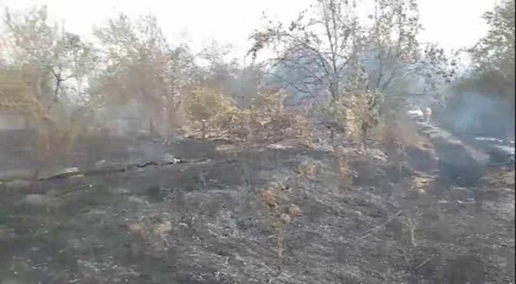 A fire in Kyustendilsko burned houses