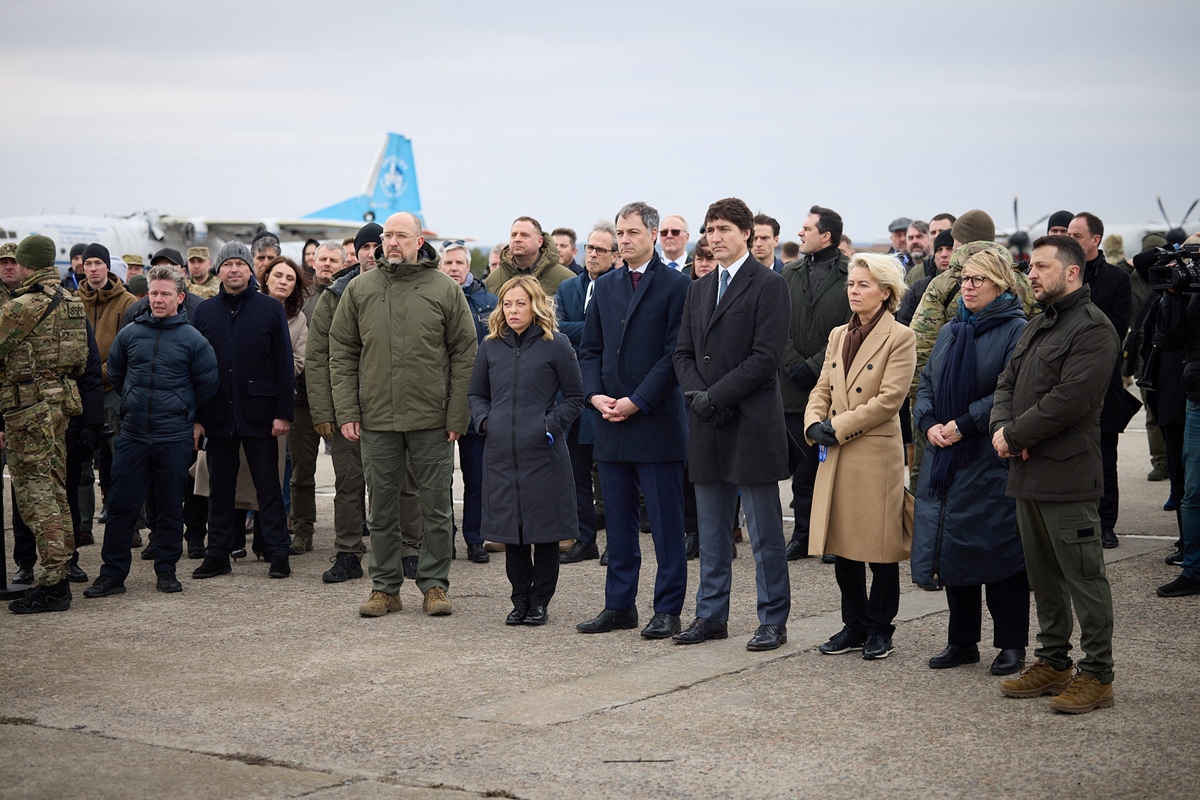 Западни лидери посетиха Киев в деня на втората годишнина от руската инвазия