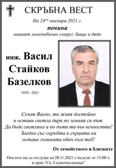 инж. Васил Базелков