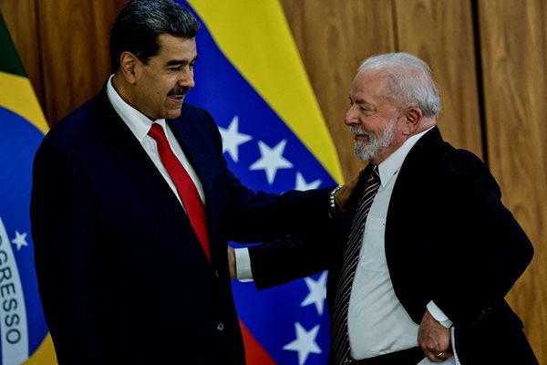 Президентът на Венецуела Николас Мадуро и президентът на Бразилия Лула да Силва се срещнаха
СНИМКА: РОЙТЕРС