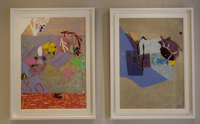 Някои от картините на Петров в галерията.