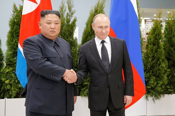 Ким Чен Ун и Владимир Путин Снимки: Ройтерс
