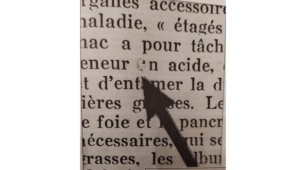Изфабрикувана от ДС "микроточка" в текст на френски също е използвана като доказателство по делото.