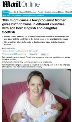 Майка роди близнаци в две различни държави