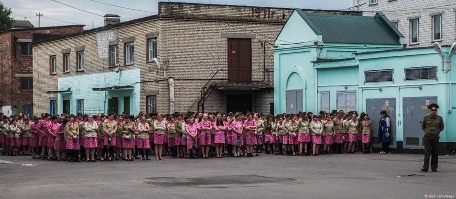 Затворнички в наказателната колония в Гомел, Беларус Снимка: Дойче веле/Vera Lazovskaya