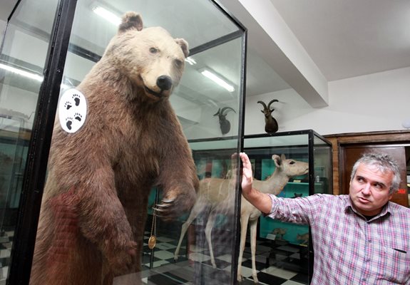 Николай Симов разказва за наградената мечка / Снимки: Юлиан Савчев