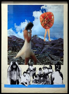 Колаж към албум за сюрреалистичните карнавали на група “Кукув ден”, Орлин Дворянов, 1979 г.
