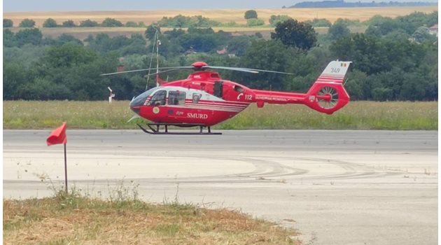Пет медицински хеликоптера пристигнаха от Румъния в Горна Оряховица Снимка: Дима Максимова