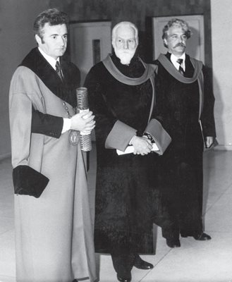 Светослав Рьорих, Велико Търново, 8–9.05.1978 г., при отличаването му с „Хонорис кауза”, с проф. Филипов