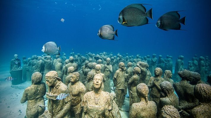 Морските обитатели вече не се страхуват от новите статуи.