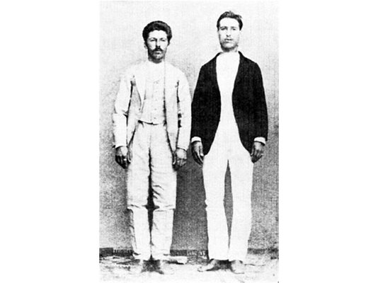 
Никола Цвятков (вляво) и Христо Цонев Латинеца
