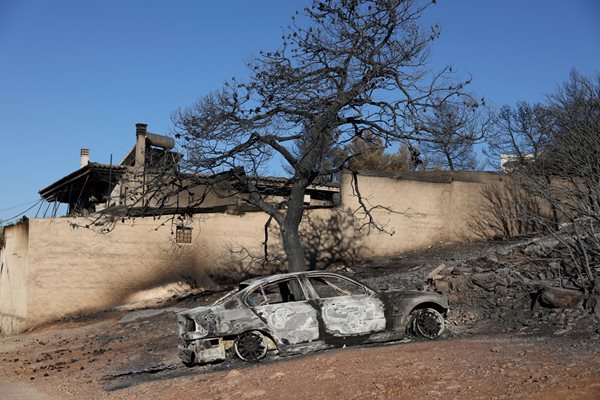 The flames have covered over a hundred thousand acres of forests and low vegetation Photo: Reuters