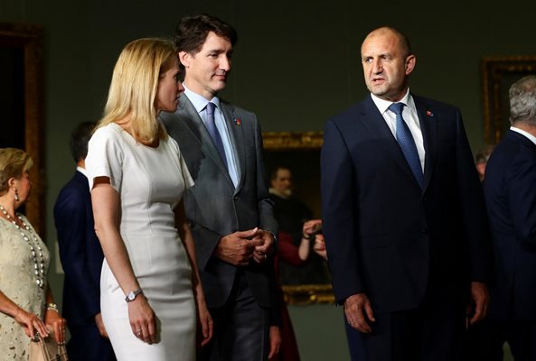 Канадският премиер Джъстин Трюдо заедно с българския президент Румен Радев