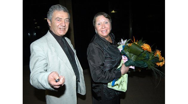 Драматургът със съпругата си - актрисата Доротея Тончева