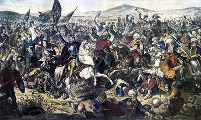 Битката на Косово поле. Художник Адам Стефанович, 1870 г.