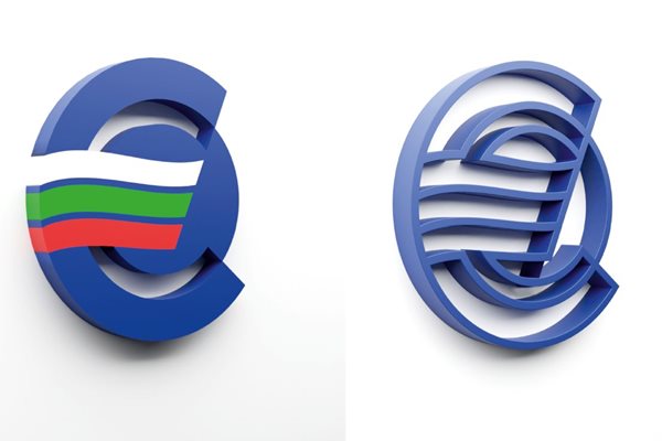 Така изглежда логото на кампанията по въвеждане на еврото в България.