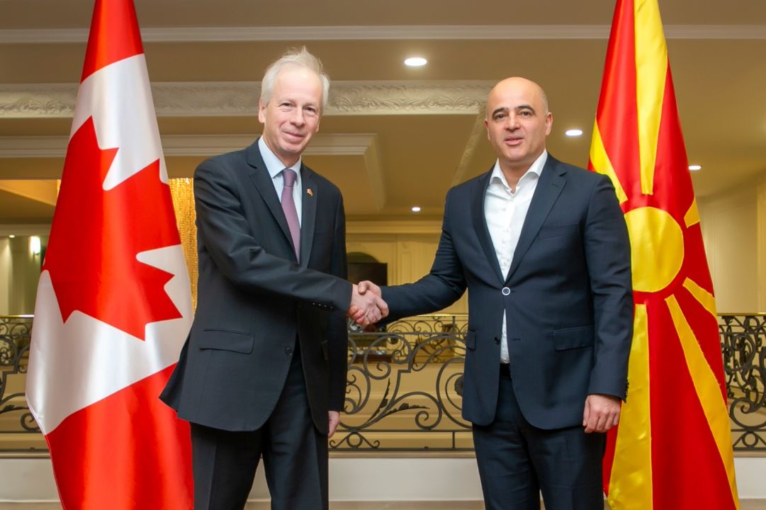 Ковачевски се срещна със специалния пратеник за ЕС на канадския премиер