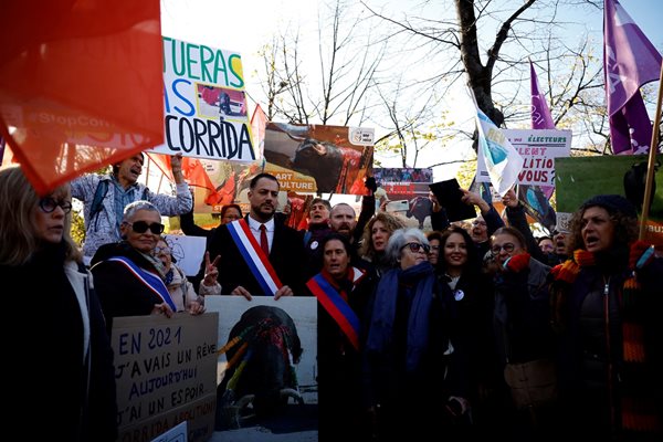 Сред новите каузи на левия съюз във Франция са борбата с коридата и абортите. Снимка: Ройтерс
